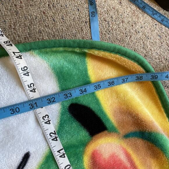Y2K Disney Mickey Mouse Club House Baby Crib Blanket Goofy Donald Duck Flannel - Picture 2 of 7